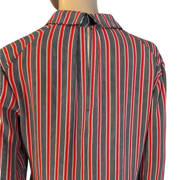 DR2 red black striped long sleeve retro button down shirt size medium - Picture 4 of 11